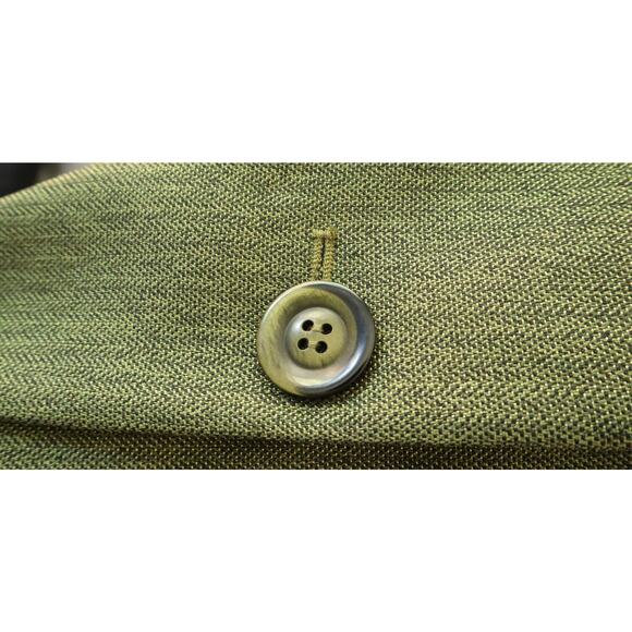 NWT Le Suit Green Pant Suit Bootcut Wide Leg Corporate Business Work 12 Y2K - Picture 2 of 10